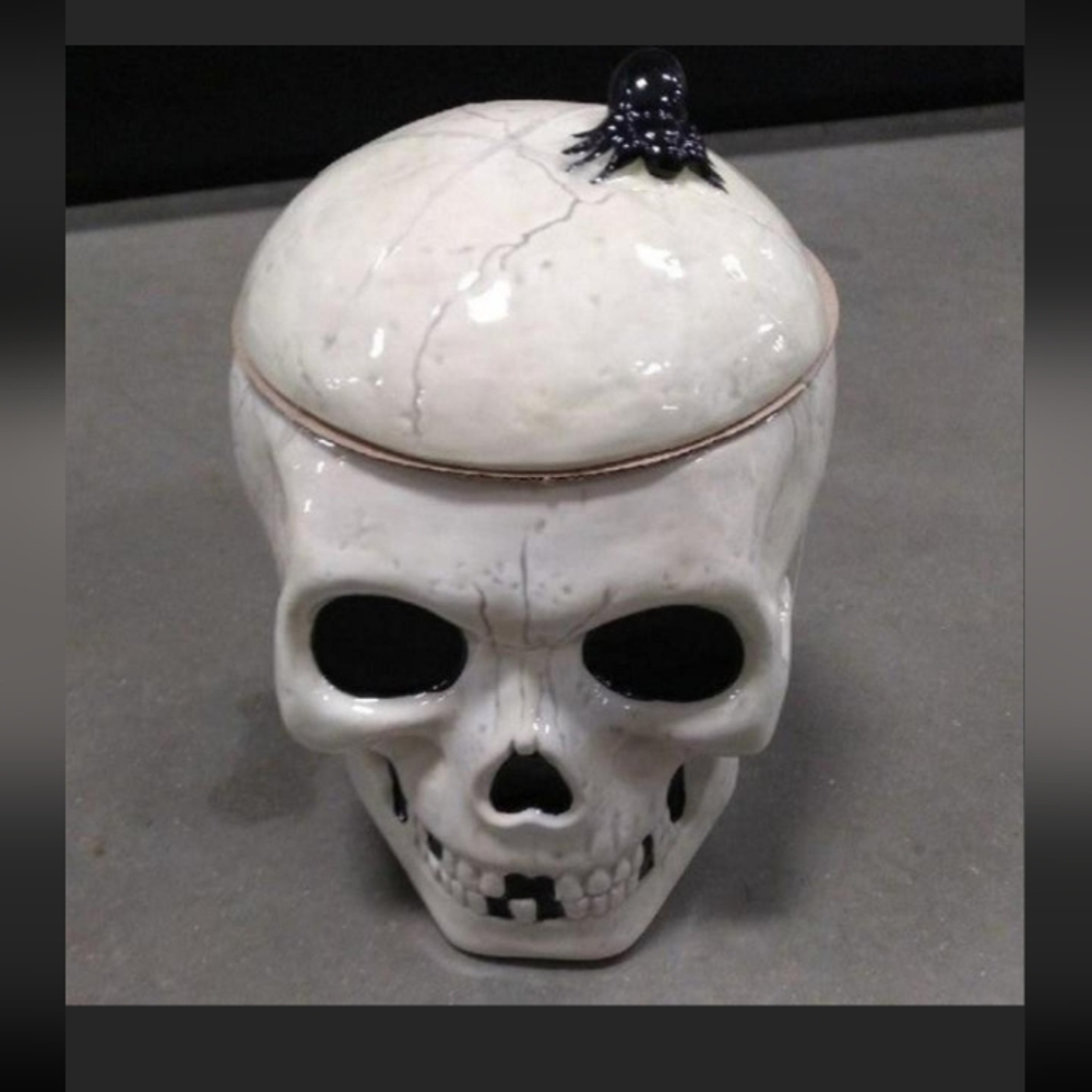 NEW XL (12") 2021 ceramic skull canister cookie jar etc SOLD OUT